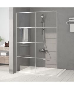 Parete Doccia Walk in Argento 140x195 cm Vetro Trasparente ESG