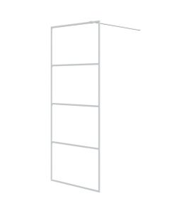 Parete Doccia Walk in Bianca 80x195 cm Vetro Trasparente ESG