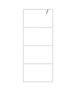 Parete Doccia Walk in Bianca 80x195 cm Vetro Trasparente ESG