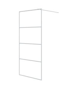 Parete Doccia Walk in Bianca 90x195 cm Vetro Trasparente ESG