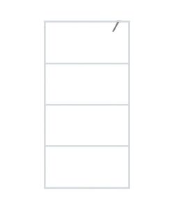 Parete Doccia Walk in Bianca 100x195 cm Vetro Trasparente ESG