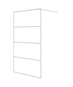 Parete Doccia Walk in Bianca 115x195 cm Vetro Trasparente ESG