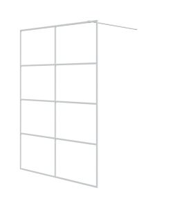 Parete Doccia Walk in Bianca 140x195 cm Vetro Trasparente ESG
