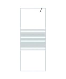 Parete Doccia Walk in Bianca 80x195 cm Vetro Trasparente ESG