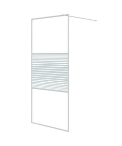 Parete Doccia Walk in Bianca 90x195 cm Vetro Trasparente ESG