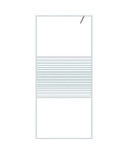Parete Doccia Walk in Bianca 90x195 cm Vetro Trasparente ESG