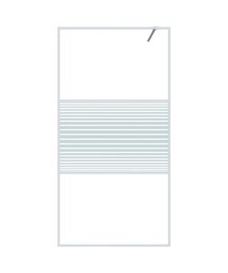Parete Doccia Walk in Bianca 100x195 cm Vetro Trasparente ESG