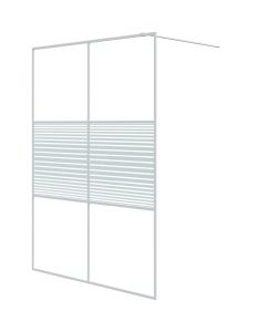 Parete Doccia Walk in Bianca 140x195 cm Vetro Trasparente ESG
