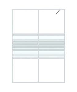 Parete Doccia Walk in Bianca 140x195 cm Vetro Trasparente ESG