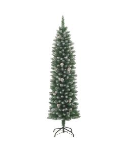 Albero di Natale Artificiale Sottile con Base 150 cm PVC