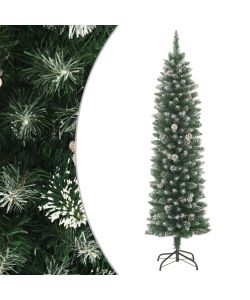 Albero di Natale Artificiale Sottile con Base 180 cm PVC