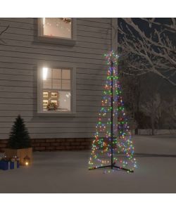 Albero di Natale a Cono Colorato 200 LED 70x180 cm