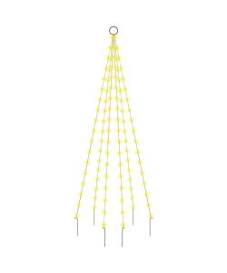 Albero di Natale Pennone Bianco Caldo 108 LED 180 cm