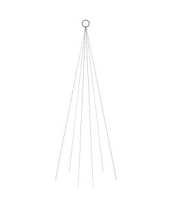 Albero di Natale Pennone Bianco Caldo 108 LED 180 cm