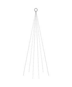 Albero di Natale Pennone Bianco Freddo 108 LED 180 cm