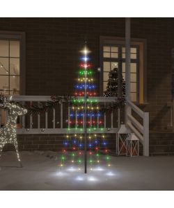 Albero di Natale Pennone Colorato 108 LED 180 cm
