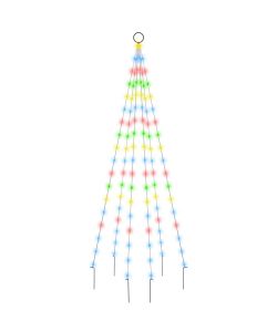 Albero di Natale Pennone Colorato 108 LED 180 cm