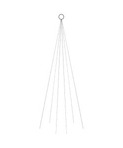 Albero di Natale Pennone Colorato 108 LED 180 cm