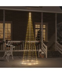 Albero di Natale Pennone Bianco Caldo 310 LED 300 cm