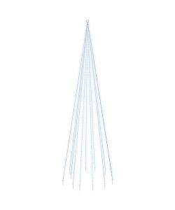 Albero di Natale Pennone Bianco Freddo 732 LED 500 cm