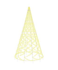 Albero di Natale Pennone Bianco Caldo 1400 LED 500 cm