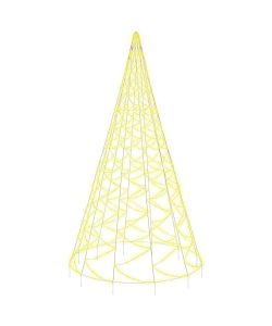 Albero di Natale Pennone Bianco Caldo 1400 LED 500 cm