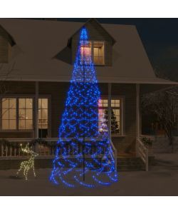 Albero di Natale Pennone Blu 1400 LED 500 cm