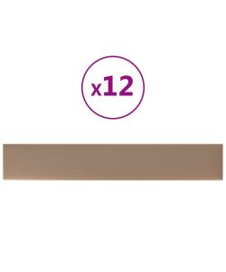Pannelli Murali 12 pz Cappuccino 90x15 cm in Similpelle 1,62 mq