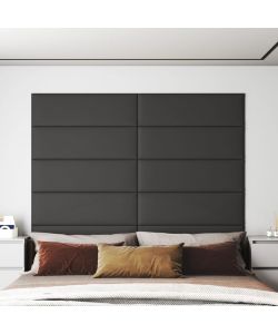 Pannelli Murali 12 pz Grigi 90x30 cm in Similpelle 3,24 mq