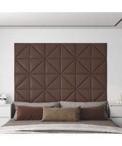 Pannelli Murali 12 pz Marroni 30x30 cm in Similpelle 0,54 mq
