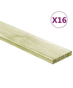 Tavole Pavimento 16pz 2,32 mq 1m Legno Massello Pino Impregnato
