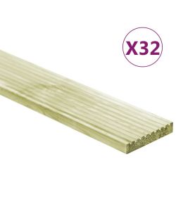 Tavole Pavimento 32pz 4,64 mq 1m Legno Massello Pino Impregnato