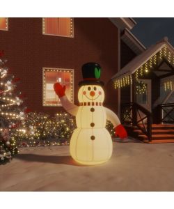 Pupazzo di Neve Gonfiabile con LED 120 cm