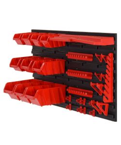  Set da Officina 35 pz Rosso e Nero 77x39 cm in Polipropilene