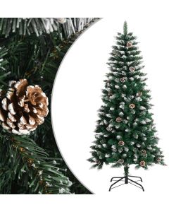 Albero di Natale Artificiale con Base Verde 120 cm PVC