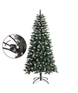 Albero di Natale Artificiale con Base Verde 120 cm PVC