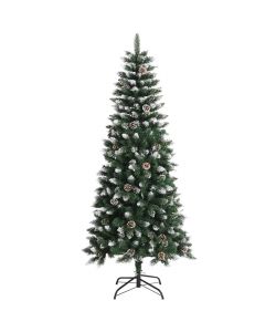 Albero di Natale Artificiale con Base Verde 150 cm PVC