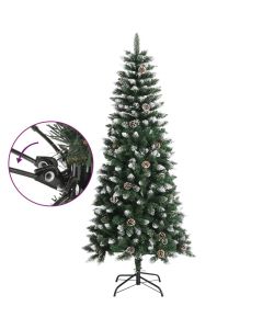 Albero di Natale Artificiale con Base Verde 150 cm PVC