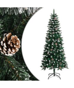 Albero di Natale Artificiale con Base Verde 180 cm PVC
