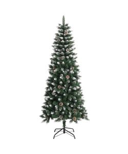 Albero di Natale Artificiale con Base Verde 180 cm PVC
