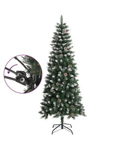 Albero di Natale Artificiale con Base Verde 180 cm PVC