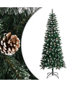 Albero di Natale Artificiale con Base Verde 210 cm PVC