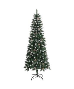 Albero di Natale Artificiale con Base Verde 210 cm PVC