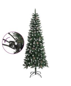 Albero di Natale Artificiale con Base Verde 210 cm PVC
