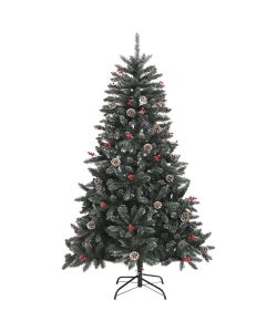 Albero di Natale Artificiale con Base Verde 120 cm PVC