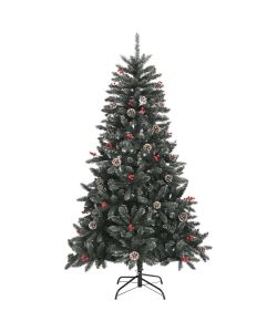 Albero di Natale Artificiale con Base Verde 150 cm PVC