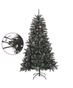 Albero di Natale Artificiale con Base Verde 150 cm PVC
