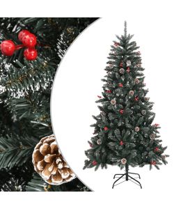 Albero di Natale Artificiale con Base Verde 180 cm PVC