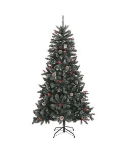 Albero di Natale Artificiale con Base Verde 180 cm PVC