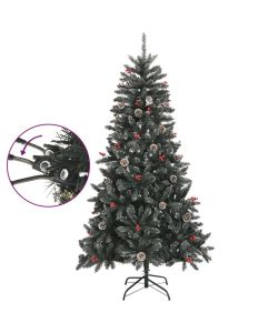Albero di Natale Artificiale con Base Verde 180 cm PVC